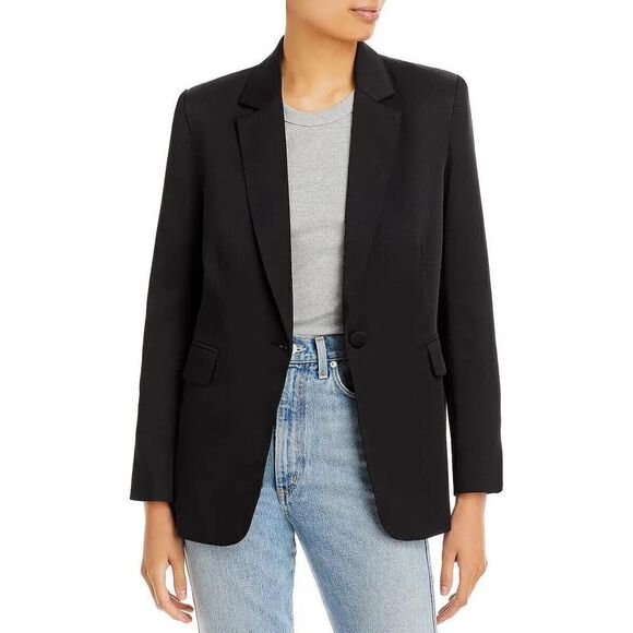 Lucy Paris BL-C959 Women's Sz Small Black Two Button Polyester Blend Blazer - Picture 8 of 8